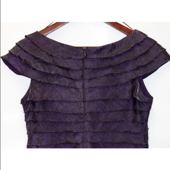 LONDON STYLE NIGHTS SHEATH TIERED COCKTAIL WEDDING GUEST DRESS SIZE 6 - Picture 5 of 6